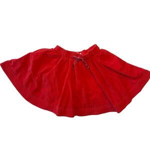 Mini Boden lined corduroy skirt foral lining girls 6-7 with pockets